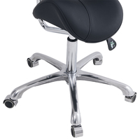 Tabouret dentaire mobile ergonomique MIDA, chaise d'infirmière/médecin, dossier et accoudoirs réglables, confortable, capacité de charge 120 kg