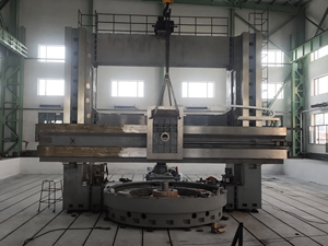 Nhiệm vụ nặng nề <span class=keywords><strong>CNC</strong></span> cột đôi cột đơn quay Máy tiện đứng giá cho bữa ăn làm việc sắt thép - Product Image 4