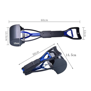 Pet Dog manico lungo Pet Pooper Scooper <span class=keywords><strong>cane</strong></span> gatto raccoglitore di rifiuti mascella Scoop raccogliere rifiuti puliti strumenti di pulizia per animali domestici 60CM - Product Image 4