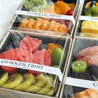 Autocollants adhésifs personnalisés avec logo pour l'emballage des boîtes de salades de fruits