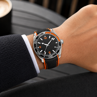 Montre à quartz pour homme style hippocampe, cadran 45 mm, étanche 30 m, calendrier, aiguilles lumineuses, bracelet en alliage et nylon, fermoir caché, aiguille de pointeur