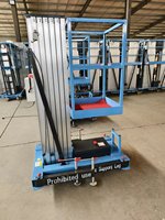 Plateforme élévatrice hydraulique gonflable à roues, monocolonne en alliage d'aluminium, petit élévateur de maintenance, petit élévateur pour travaux en hauteur