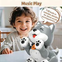 Jouet robot chien interactif avec musique dansante, capteur tactile, sons d'animaux, télécommande infrarouge, robot chien programmable pour enfants