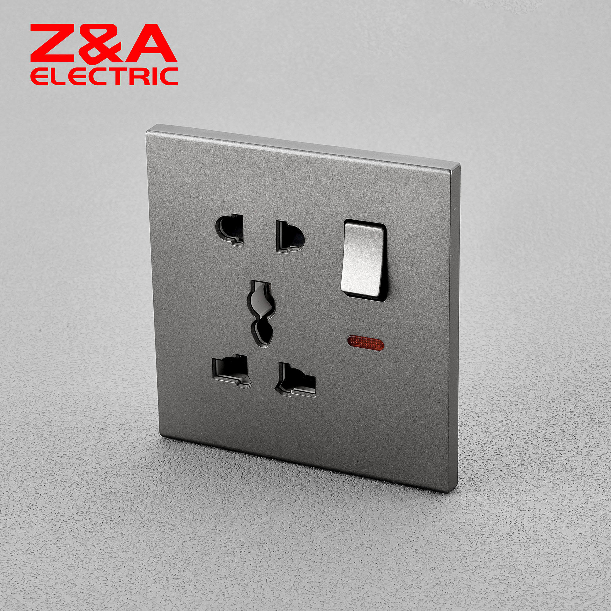 Custom Logo Wall Switch (1/2/3 Gang) Durable PC Material Z&A Switch Bulk Order High MOQ Discounts 3T Series ZA Electric