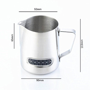 Nhà Máy Trực Tiếp Thép Không Gỉ Sữa Bọt <span class=keywords><strong>Pitcher</strong></span> Với Không Thấm Nước Kỹ Thuật Số Nhiệt Kế 600Ml Công Suất Wholesaled Cà Phê Jug - Product Image 6