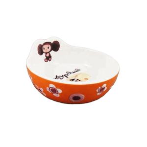 Forma única estilo japonês personalizado logotipo design personalizado <span class=keywords><strong>5</strong></span> polegadas cerâmica <span class=keywords><strong>pet</strong></span> <span class=keywords><strong>bowl</strong></span> - Product Image 3