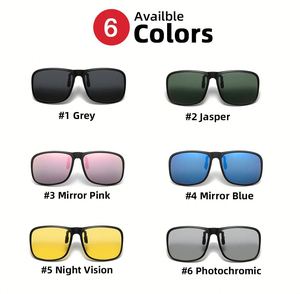 Gafas de Sol con Clip Polarizadas UV400 con Lentes Amarillas Antideslumbrantes Fotocromáticas con Logotipo Personalizado para Hombre y Mujer para Conducir - Product Image 6