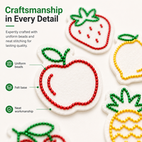 Parches de Frutas Personalizados al por Mayor, Apliques Bordados con Cuentas de Fresa, Limón y Piña para Ropa y Bolsos, Venta al por Mayor
