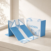 Boîte cadeau de luxe en carton pliable avec logo personnalisé, boîtes rigides en papier magnétique avec couvercle pour les petites entreprises