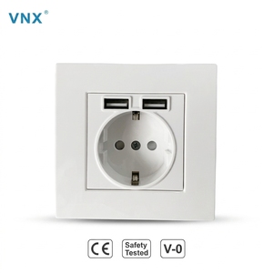 Vente en gros panneau <span class=keywords><strong>PC</strong></span> Allemagne norme européenne <span class=keywords><strong>16A</strong></span> prise 2P + <span class=keywords><strong>T</strong></span> prise USB double européenne prise murale ue avec USB - Product Image 1