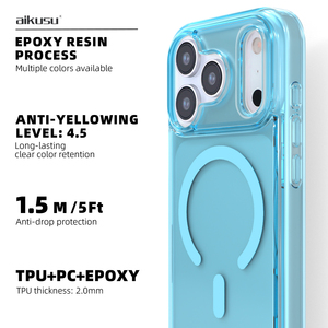 Coque de téléphone en époxy bleu - Product Image 4