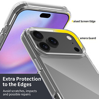 Coque Arrière de Téléphone Portable Antichoc en TPU et Acrylique Transparent 1.5MM Pour Nouveaux iPhone 17 16 15 14 13 12 11 – Vente en Gros