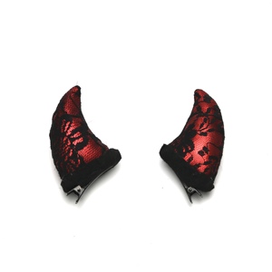 Dentelle et <span class=keywords><strong>cornes</strong></span> du diable rouge, ensemble <span class=keywords><strong>de</strong></span> <span class=keywords><strong>cornes</strong></span> et queue pour fête d'halloween, carnaval, démon - Product Image 5