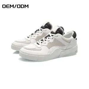 Zapatillas deportivas transpirables para hombre, calzado masculino de marca personalizada, color blanco, para caminar al aire libre