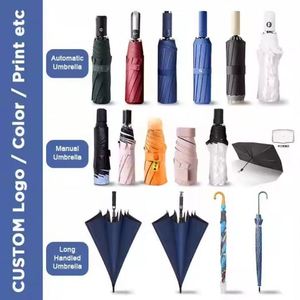 Promo Business Gift Customized Pattern Black Uv Coated Custom Color Easy to Carry 3 <b>Folding</b> Umbrella With Logo - Product Image 2