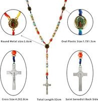 Collier de la vierge marie, croix murale Crucifix, pendentif mural de jésus, chapelet en bois