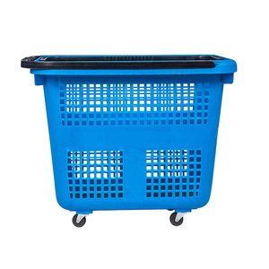 Usine taille personnalisée couleur plastique <span class=keywords><strong>40</strong></span> 45 50 L roues de panier de supermarché panier de qualité - Product Image 2