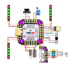 Ventes chaudes Prix de gros HAKRC F722 D Mini Contrôleur de vol F7 3-6S Double BEC 3A 2.5A Betaflight Matériau PVC Moule privé - Product Image 5