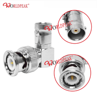Adaptateur vidéo 90 degrés BNC à angle droit mâle vers BNC femelle en forme de L prise vers séparateur Jack connecteur adaptateur coaxial CCTV SDI RF