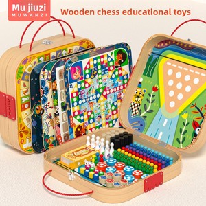 <span class=keywords><strong>Juego</strong></span> <span class=keywords><strong>de</strong></span> Mesa <span class=keywords><strong>de</strong></span> Madera Personalizable Multifuncional Flying Chess, Juguete Educativo para Niños, Todo en Uno, Cinco en Uno, <span class=keywords><strong>Juego</strong></span> Gomoku, Regalo <span class=keywords><strong>de</strong></span> Cumpleaños - Product Image 1