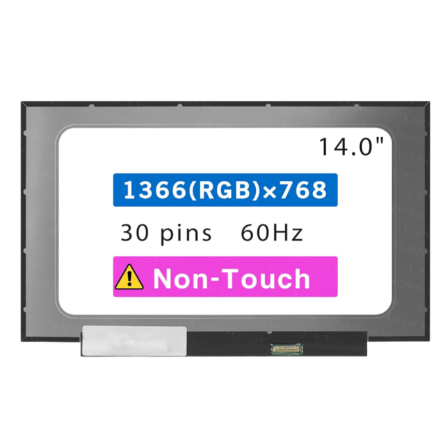 14.0" LCD Screen B140XTN07.6 B140XTN07.2 N140BGA-EB4 N140BGA-EA4 NT140WHM-N51 LCD Display Panel 30 Pin HD 1366*768 Non-Touch
