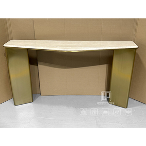 Fashion Designed <b>Gold</b> Iron Base <b>Console</b> <b>Table</b> Living Room Furniture Luxury White Marble Top Curved <b>Tables</b> 01 Iron <b>Console</b> <b>Table</b> - Product Image 1