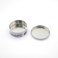 Fenêtre Gâteau Cookie Transparent Macaron Cookie Nourriture Boîte À Gâteau En Métal Argent Étain Conteneur CMJN Fer Blanc 7 Pouces Gâteau Boîtes De Noël