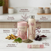 Complément de Yerba Maté Marque Blanche OEM Vente en Gros Poudre Sculptante Active en Sachet pour le Métabolisme des Graisses