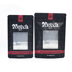 Imprimé personnalisé recyclable 1g 3.5g 7g Sachet exotique en mylar noir mat anti-odeur avec fenêtre Sachet Cookie - Product Image 5