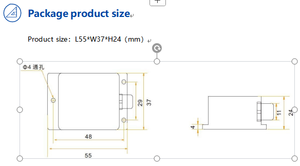 BWSENSING BWN427S 高精度二軸傾斜計 0.02 傾斜角 90 範囲 RS232/RS485/TTL 出力ワイド電圧センサー - Product Image 2