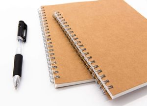 Diario barato Bloc de notas Diario Cuaderno de bocetos en blanco Papel grueso Cubierta suave Espiral Marrón Cuadernos ecológicos - Product Image 6