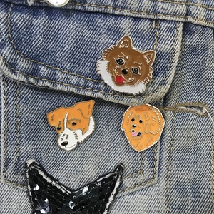 Dibujos animados cachorro Metal Pin Corgi Bulldog esmalte broche insignias Decoración - Product Image 3