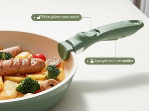 Modern Classic Marble Spiral Kitchen Cookware Set Wood Grain Aluminum & Die-<b>Cast</b> Forged Ceramic Pots <b>Pans</b> for Home Cooking - Product Image 3