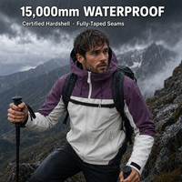 Veste coupe-vent imperméable respirante pour la randonnée et l'escalade, unisexe, avec logo personnalisé, pour couples, en tissu rigide