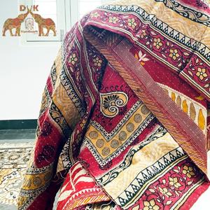 Kantha-colcha vintage de sari reciclado, colcha hecha a mano de bengalí gudari - Product Image 3