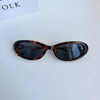 Lunettes de soleil unisexes SF en métal, monture carrée complète, verres PC, protection UV, design pour petits visages