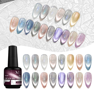 MH échantillon gratuit brillant ciel <span class=keywords><strong>étoilé</strong></span> aimant oeil de chat gel vernis à ongles en option 16 couleurs semi transparent paillettes gel vernis ensemble - Product Image 3