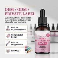 Gouttes de glutathion liposomal liquide OEM 2000mg 60ml Supplément antioxydant Marque privée