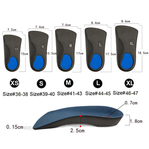 Solette Ortopediche con Cuscinetto Metatarsale in EVA, Supporto <span class=keywords><strong>per</strong></span> Arco Plantare, Cuscinetti <span class=keywords><strong>per</strong></span> Tallone 3/4 <span class=keywords><strong>per</strong></span> Sollievo da Fascite Plantare e Correzione Piedi Piatti - Product Image 3