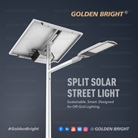 Farola Solar Dividida/Lámpara Solar para Carretera con Panel de Alta Eficiencia, Batería de Gran Capacidad, Impermeable IP65, Garantía de 5 Años