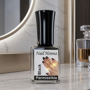Premium <b>Nail</b> <b>Henna</b> Black Fast Drying 2 1 Eco-Friendly Permissible Long Lasting Safe Natural <b>Nail</b> Care Color Strengthen Healthy - Product Image 2