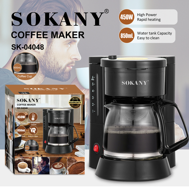 Sokany Electric Turkish Coffee Maker with Keep Warm Function Water Level Gauge Auto Shut-Off Feature Household Coffee Machine