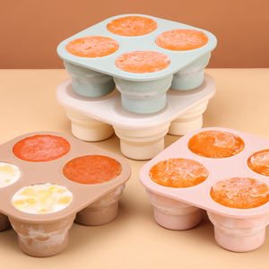 Congélateur de stockage d'aliments en silicone écologique Boîte à jus de fruits pour <span class=keywords><strong>lait</strong></span> <span class=keywords><strong>maternel</strong></span> Moule à glaçons Plateau de congélation pour aliments pour bébés - Product Image 5