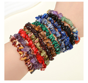 Thời Trang Đa-Màu Sắc Nghiền nát Aquamarine Đá Tự Nhiên Tinh Thể Đá Quý Có Thể Điều Chỉnh Vòng Đeo Tay Thích Hợp Cho Nam Giới Và Phụ Nữ Món Quà Nhỏ - Product Image 4