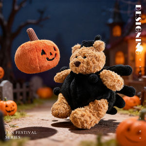 Fabrication personnalisée Halloween jour noir araignée citrouille ours en peluche <span class=keywords><strong>cacahuète</strong></span> cerf jouets en peluche Halloween décoration de la maison - Product Image 4