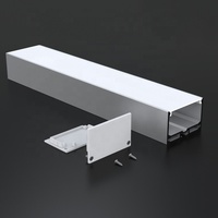 Suspensions Led en aluminium Extrusion d'aluminium, 10 pièces, 50Mm de largeur, noir, blanc, argent, profil linéaire