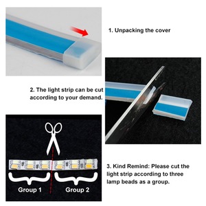 RGB Đầy Màu Sắc Neon Dây Led Strip 30/45/60Cm Ban Ngày Chạy Ánh Sáng Xe Tự Động DRL Mới Linh Hoạt Switchback Đèn Mềm Bài Viết Chảy - Product Image 6