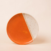 Plat de service rond en céramique personnalisé avec glaçure mouchetée, vaisselle de restaurant, assiettes en porcelaine pour desserts et dîners