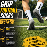 Custom Anti Slip Soccer Crew Socks Breathable Sports Football Grip Socks Anti Slip Towel Bottom Grip Socks for Football Training