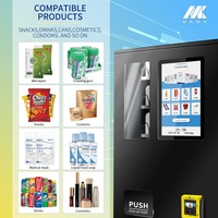 Distributeur automatique professionnel personnalisé à 4 étages, distributeur de snacks et de boissons combinés, machine distributrice en acier, fournisseur chinois, SDK